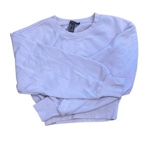 Forever 21 purple cropped sweatshirt